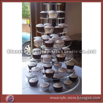 Crystal 7 tier acrylic wedding cupcake stand
